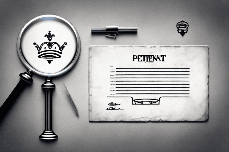 A crown resting on top of a patent document