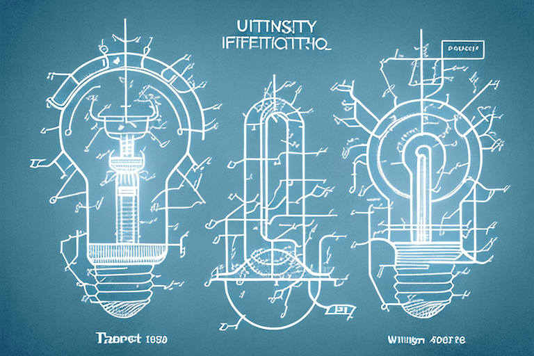 Three distinct objects representing a utility invention (like a light bulb)